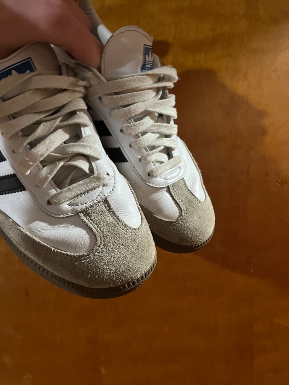 adidas White and Black Samba Classic Sneakers - Picture 2 of 3